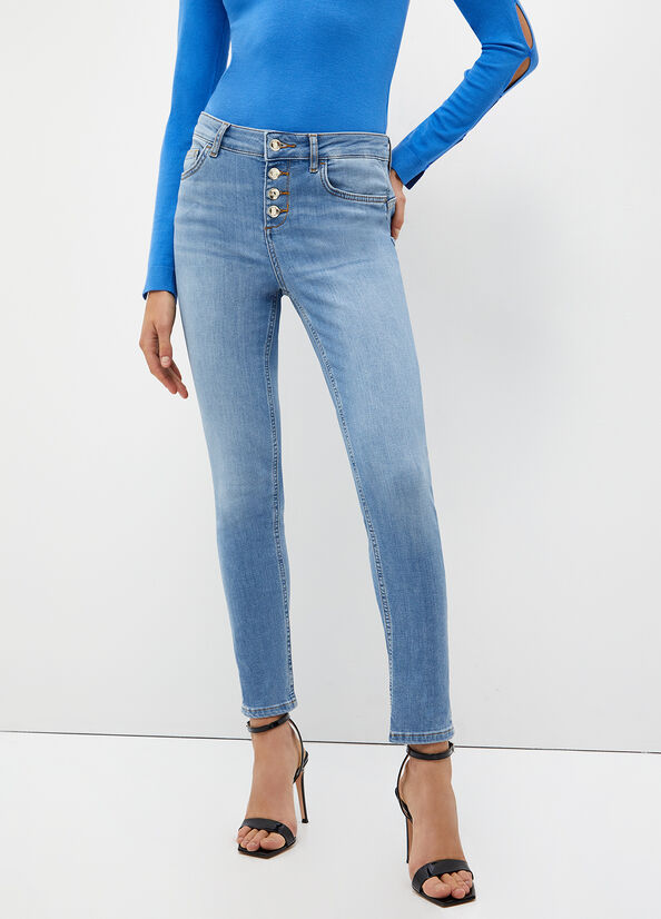 Jean Skinny Liu Jo Bottom Up Femme Bleu | PCK-243597