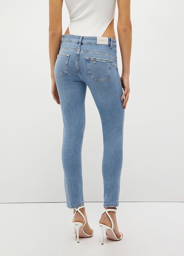 Jean Skinny Liu Jo Bottom Up Femme Bleu Clair | PXY-068542