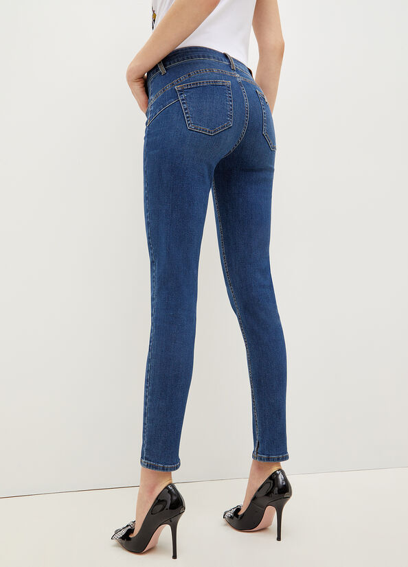 Jean Skinny Liu Jo Bottom Up Femme Bleu | RES-135729