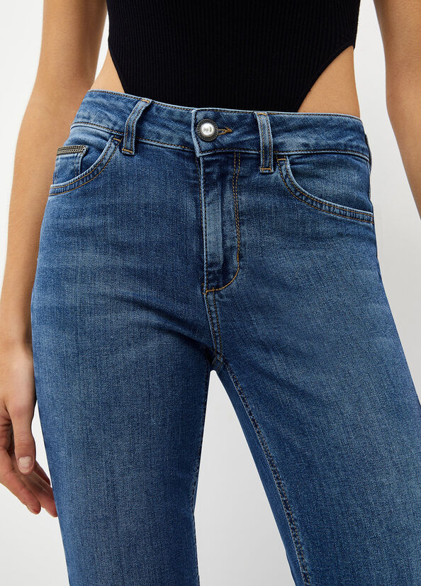 Jean Skinny Liu Jo Bottom Up Femme Bleu Foncé | YJD-739608