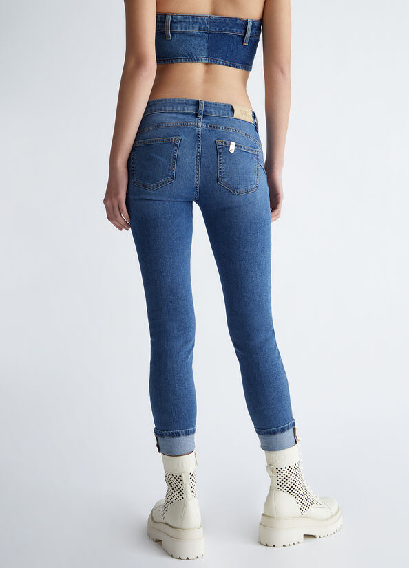 Jean Skinny Liu Jo Bottom Up Femme Bleu | ZEO-691308