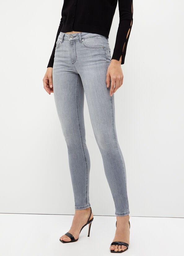 Jean Skinny Liu Jo Bottom Up Femme Grise | PTJ-645081