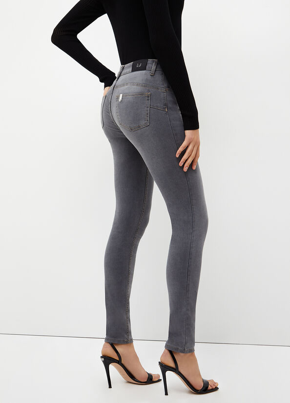 Jean Skinny Liu Jo Bottom Up Femme Grise | VBR-065918