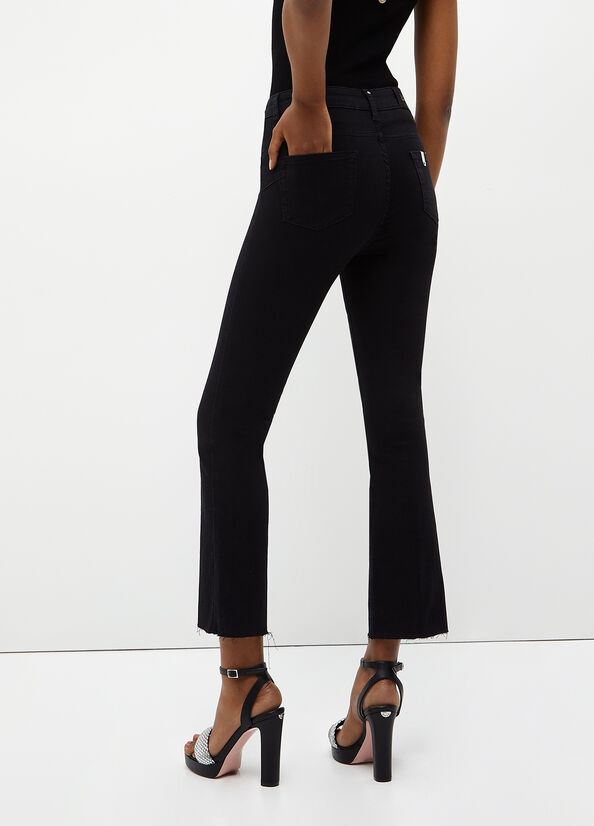 Jean Skinny Liu Jo Cropped Bottom Up Femme Noir | YMI-910357