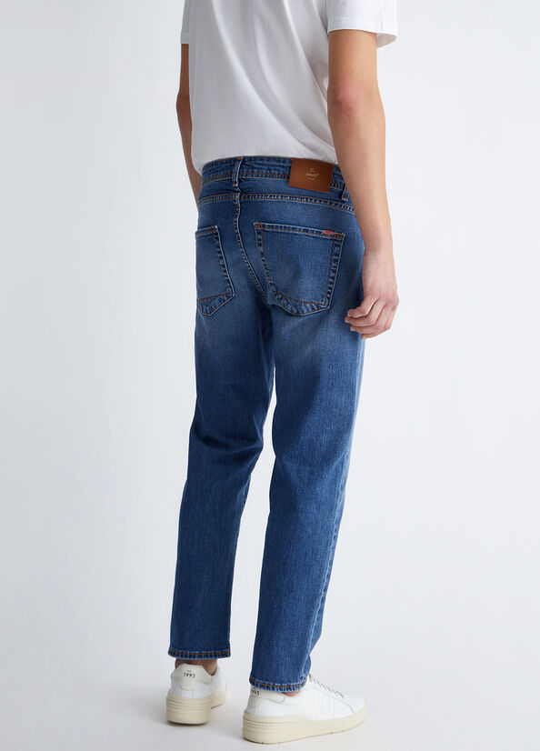 Jean Skinny Liu Jo Regular Cropped Homme Bleu | XOM-384052