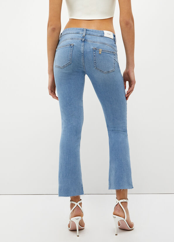 Jean Skinny Liu Jo Stretch Denim Cut Femme Bleu | TBO-814675