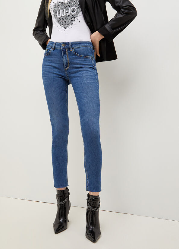 Jean Skinny Liu Jo Used Effect Femme Bleu | YNB-368571