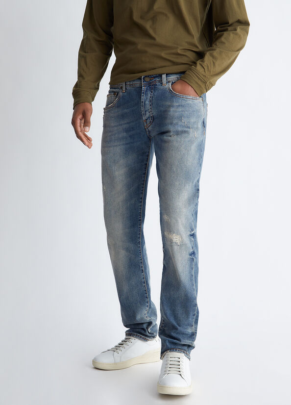 Jean Skinny Liu Jo Worn Look Slim Homme Bleu | SHW-978620