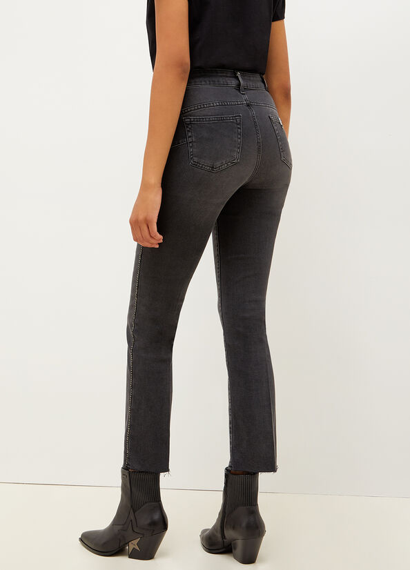 Jean Skinny Liu Jo cut With Visible Buttons Femme Noir | GHX-924370