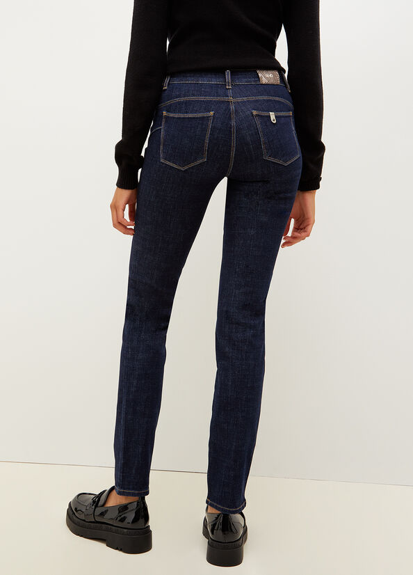 Jean Slim Liu Jo Bottom Up Femme Bleu | LRJ-947682