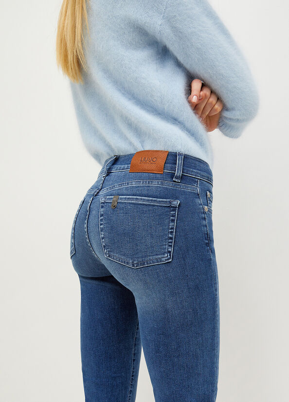 Jean Slim Liu Jo Denim Authentic Femme Bleu | KLW-468105