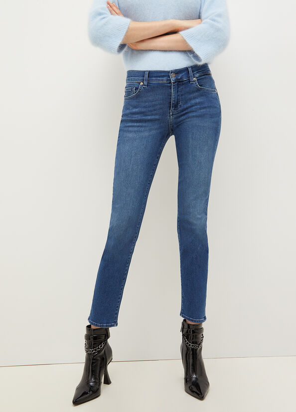 Jean Slim Liu Jo Denim Authentic Femme Bleu | KLW-468105