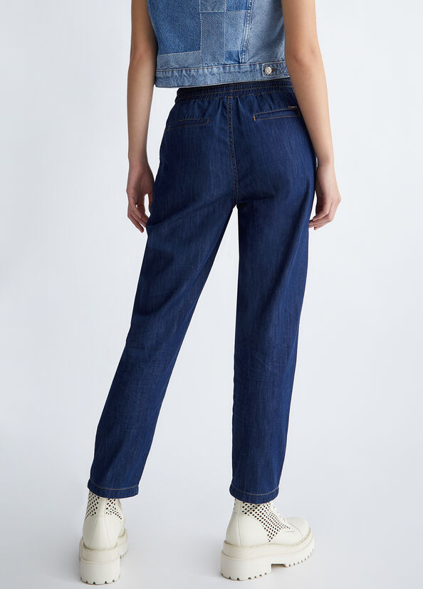 Jean Slim Liu Jo Eco-Friendly Denim Jogging Femme Bleu Foncé | EWZ-384017