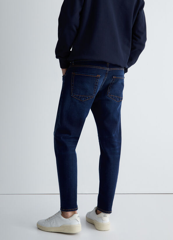 Jean Slim Liu Jo Tapered Homme Bleu Foncé | UBG-480956