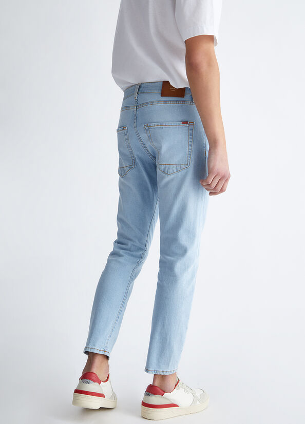 Jean Slim Liu Jo Twisted Homme Bleu Clair | KFT-531946