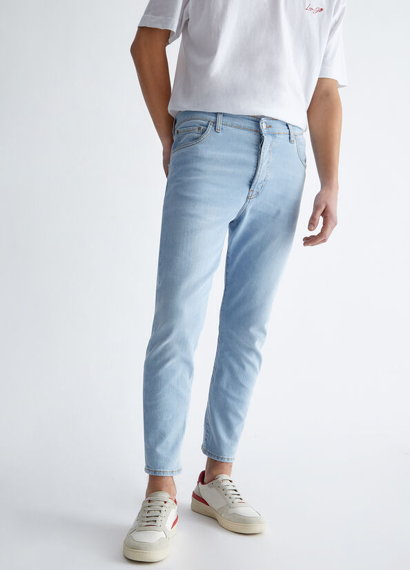 Jean Slim Liu Jo Twisted Homme Bleu Clair | KFT-531946