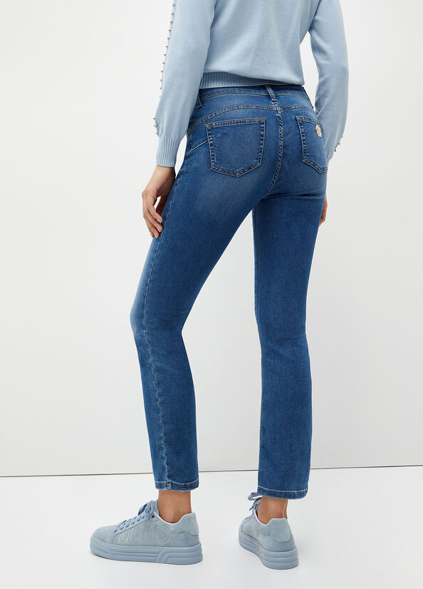 Jean Slim Liu Jo With Studs Femme Bleu | IGO-897061