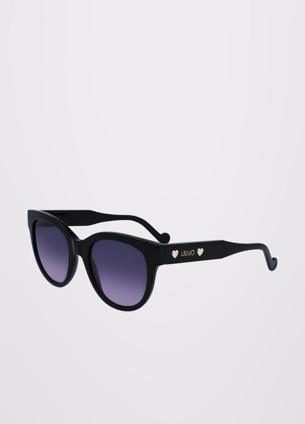 Lunettes de Soleil Liu Jo Acetate Femme Noir | USJ-509268