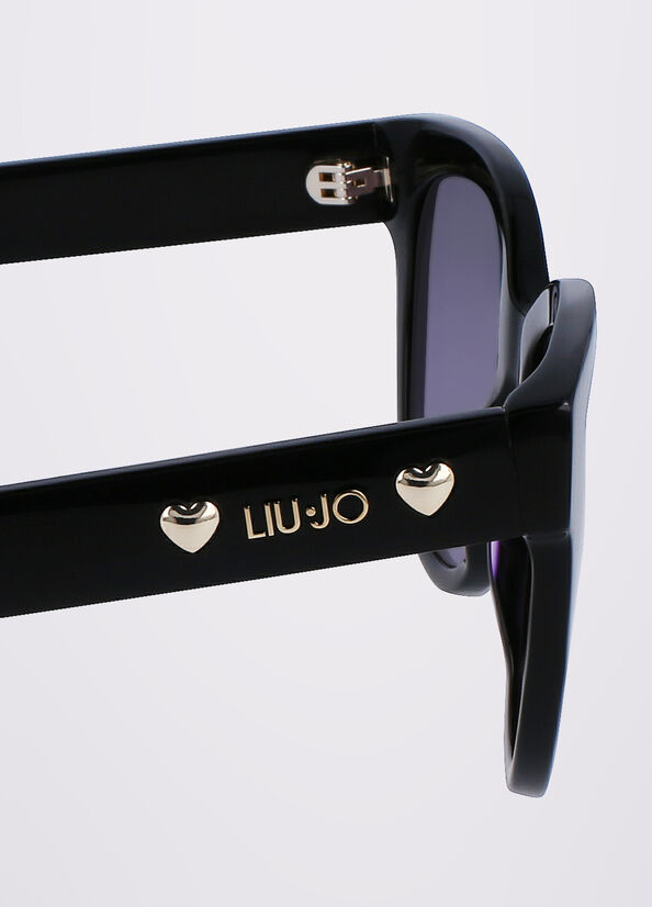 Lunettes de Soleil Liu Jo Acetate Femme Noir | USJ-509268