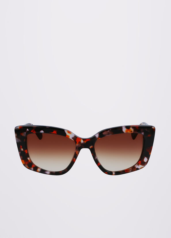 Lunettes de Soleil Liu Jo Rectangular Femme Orange | UFK-140568