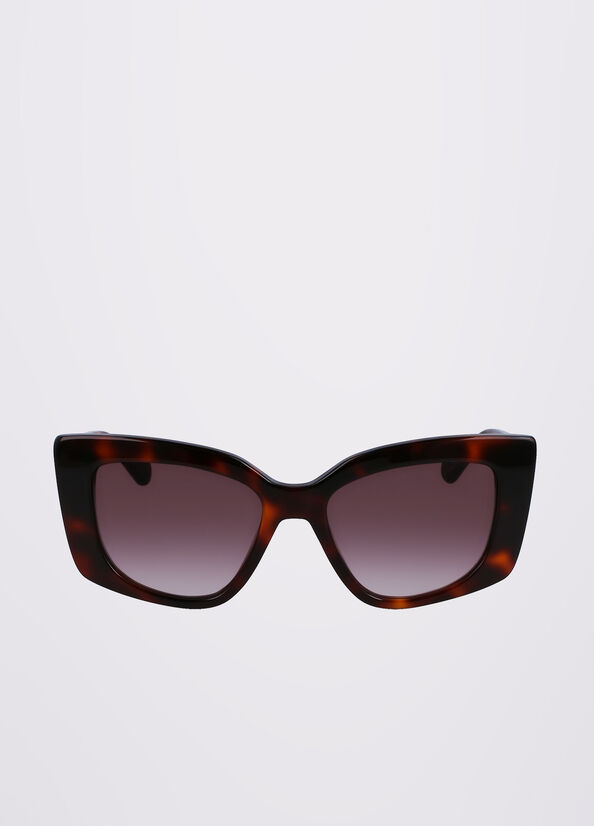 Lunettes de Soleil Liu Jo Rectangular Femme Noir | YXS-794853