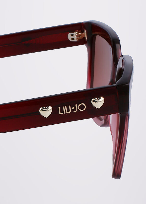 Lunettes de Soleil Liu Jo Squared Femme Bordeaux | ZGF-087423