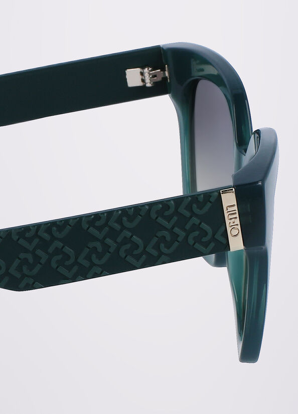 Lunettes de Soleil Liu Jo With 3d Pattern Femme Vert Clair | KHL-701593