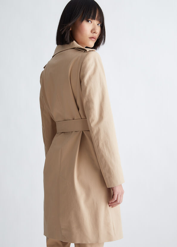 Manteaux Liu Jo Eco-Friendly Trench Femme Beige | FNR-682054