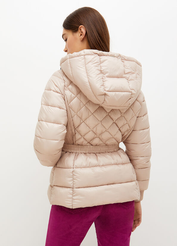 Manteaux Liu Jo Encapuchonné, Eco-Friendly Gilet Femme Rose Clair | ABI-403827