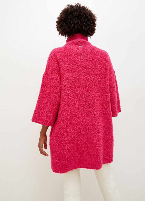 Manteaux Liu Jo Knit Femme Fushia | VLB-018256