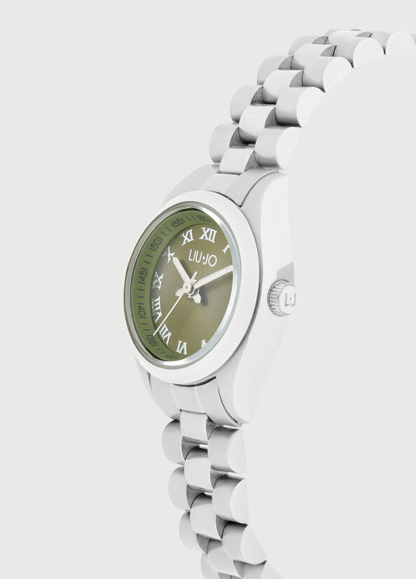 Montre Liu Jo Steel Femme Argent Vert | QXR-048651