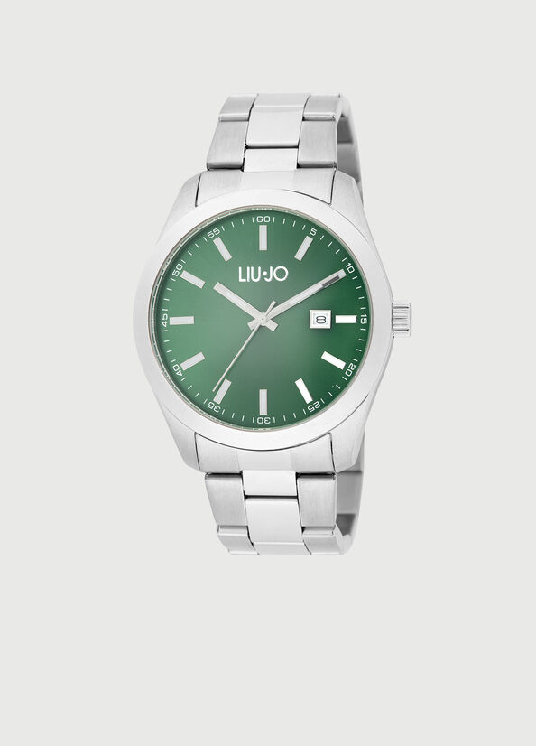 Montre Liu Jo Steel Homme Argent Vert | ECM-850146