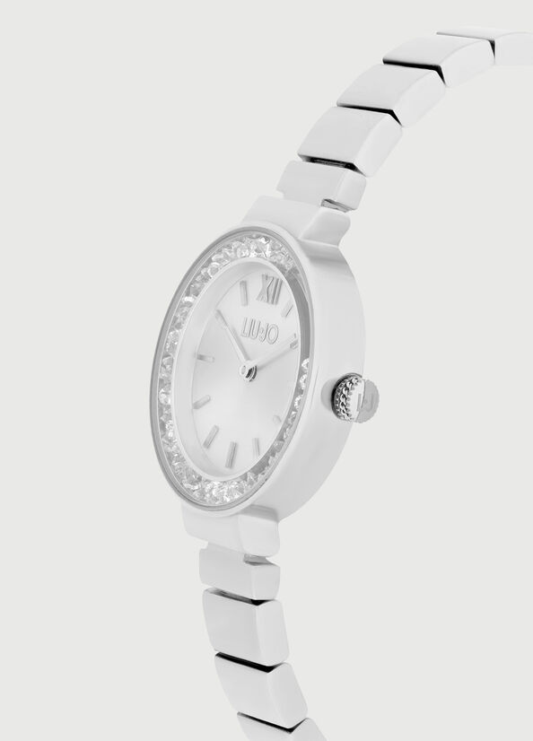 Montre Liu Jo Steel With Diamantés Femme Argent | HYR-095146