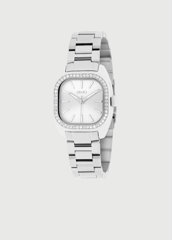 Montre Liu Jo Steel With Diamantés Femme Argent | OBW-740586