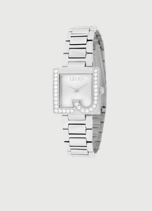 Montre Liu Jo Steel With Logo Femme Argent | KAE-957283