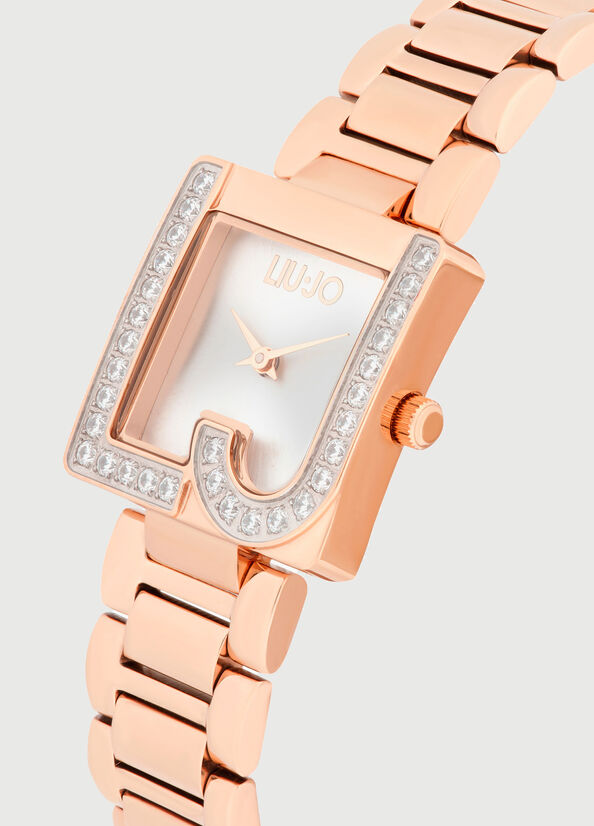 Montre Liu Jo Steel With Logo Femme Rose Doré | VAF-962754