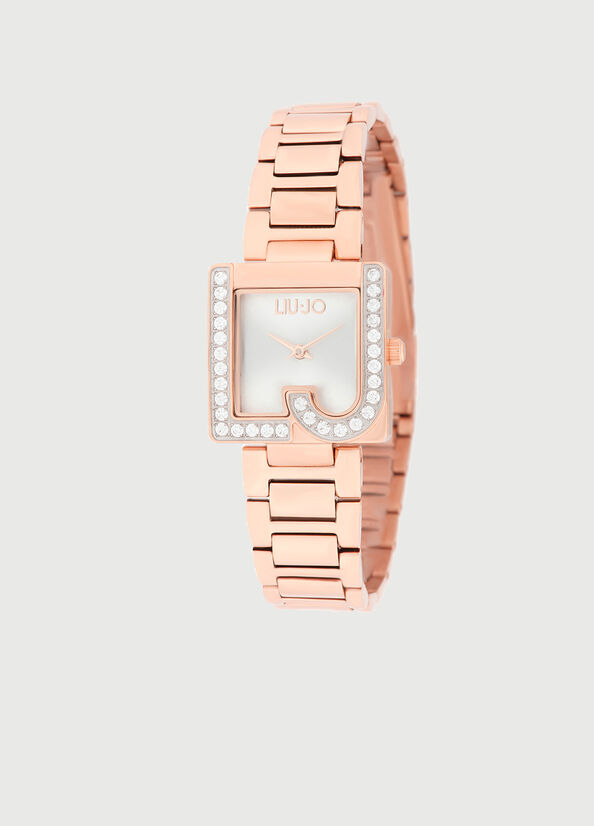 Montre Liu Jo Steel With Logo Femme Rose Doré | VAF-962754