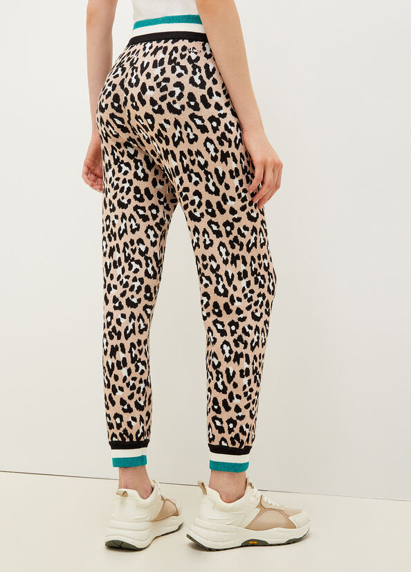 Pantalon Liu Jo Animal-Print Jogging Femme Marron | CWU-301827