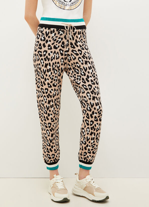 Pantalon Liu Jo Animal-Print Jogging Femme Marron | CWU-301827