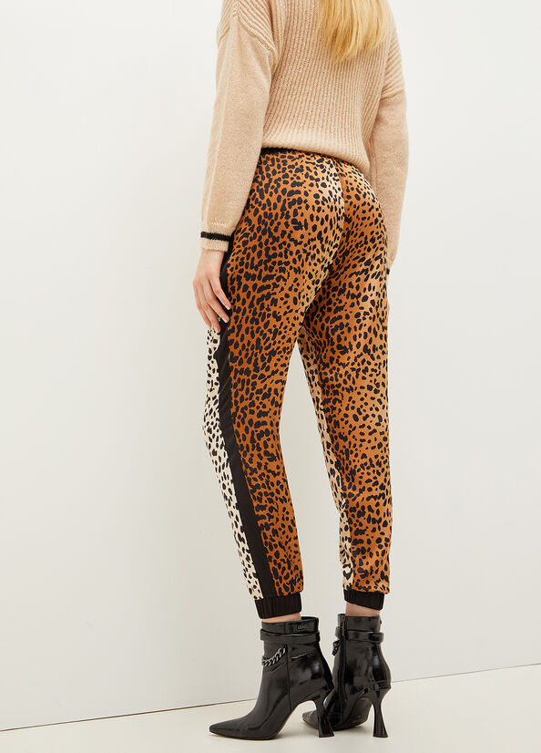 Pantalon Liu Jo Animal-Print Jogging Femme Marron | HVB-287496