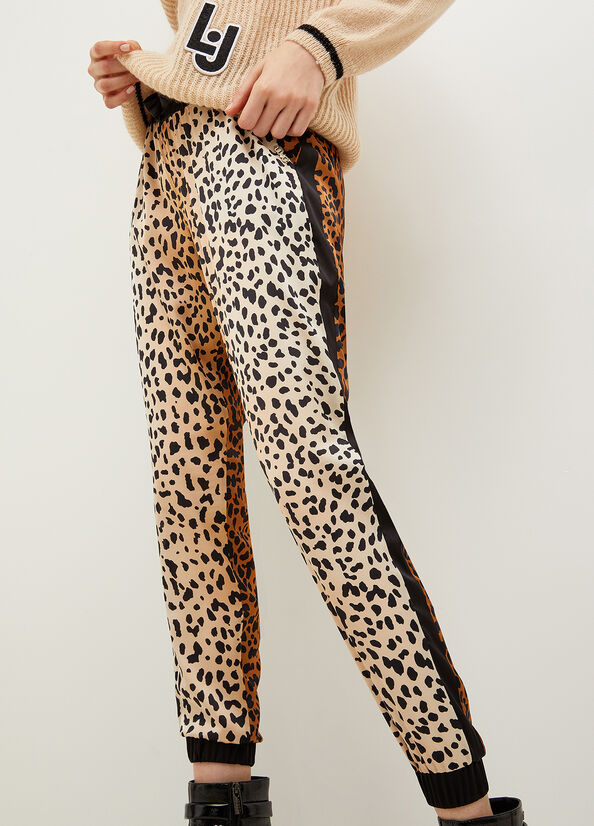 Pantalon Liu Jo Animal-Print Jogging Femme Marron | HVB-287496