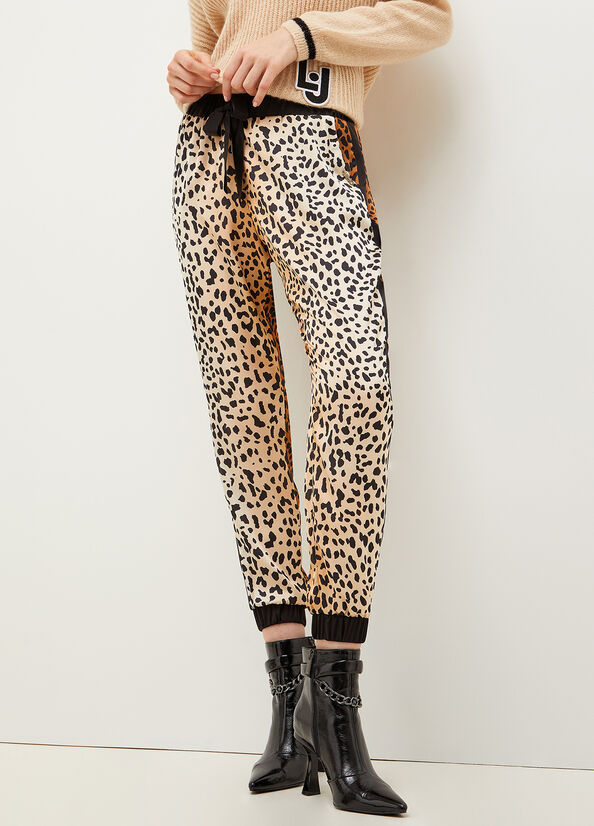 Pantalon Liu Jo Animal-Print Jogging Femme Marron | HVB-287496