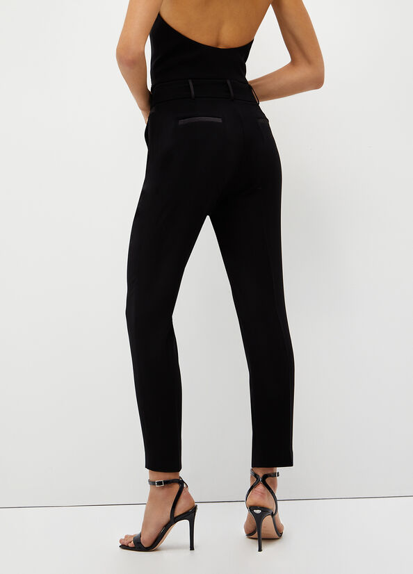 Pantalon Liu Jo Crepe Femme Noir | PLB-561304