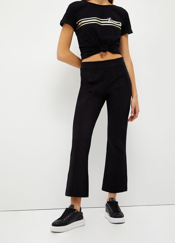 Pantalon Liu Jo Eco-Friendly Fleece Femme Noir | ZAS-134276