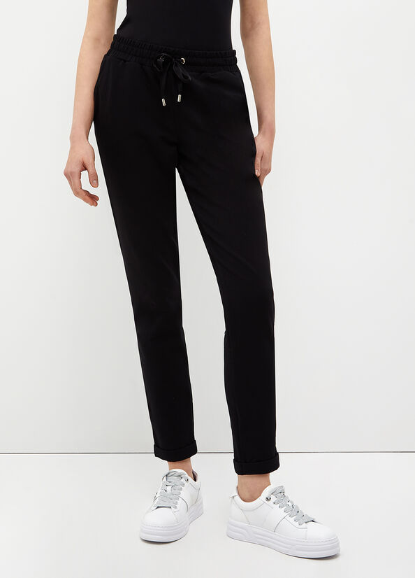 Pantalon Liu Jo Eco-Friendly Jogging Femme Noir | CLT-740328