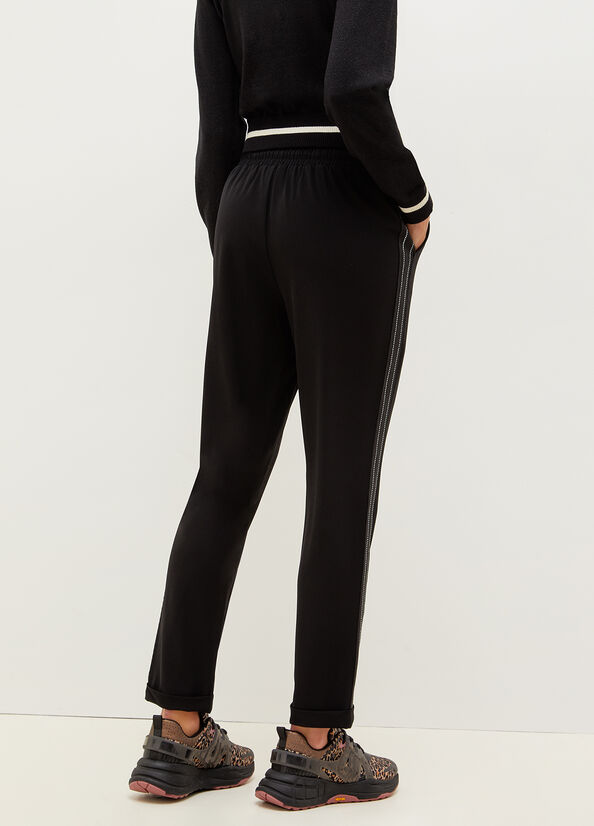 Pantalon Liu Jo Eco-Friendly Jogging Femme Noir | XBI-260978