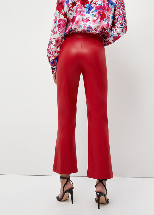 Pantalon Liu Jo Fabric Femme Rouge | ZVD-507326