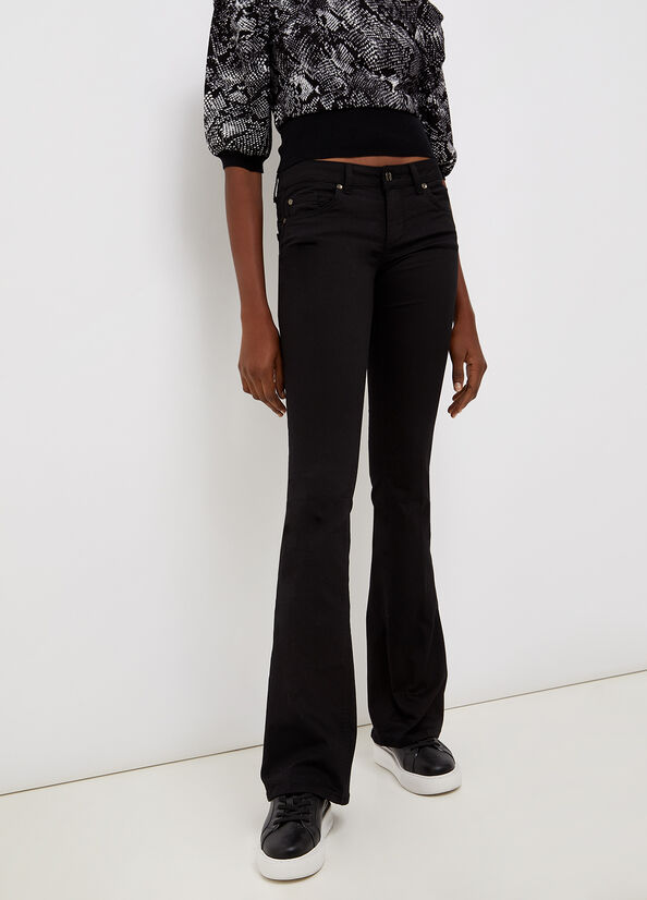 Pantalon Liu Jo Flared Femme Noir | RIH-741836