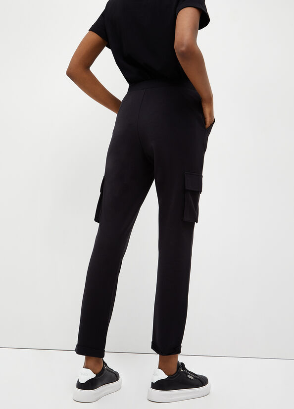 Pantalon Liu Jo Jogging In Jersey Femme Noir | IDE-297480