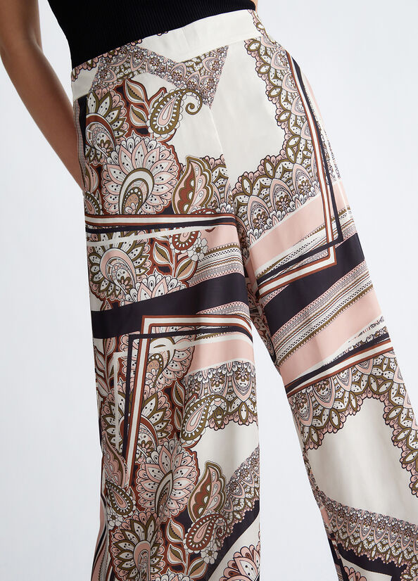 Pantalon Liu Jo Printed Palazzo Femme Multicolore | IDF-197305